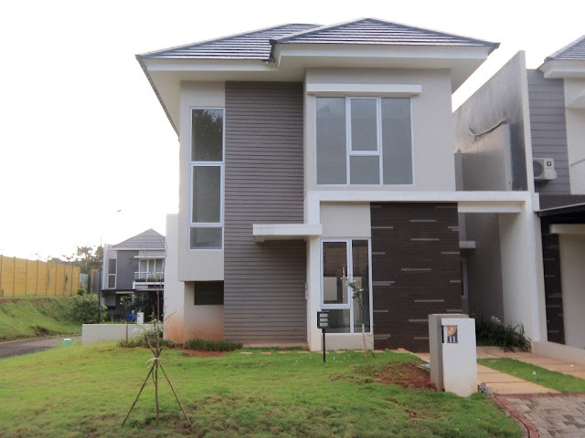 Model rumah minimalis 2 lantai tampak depan