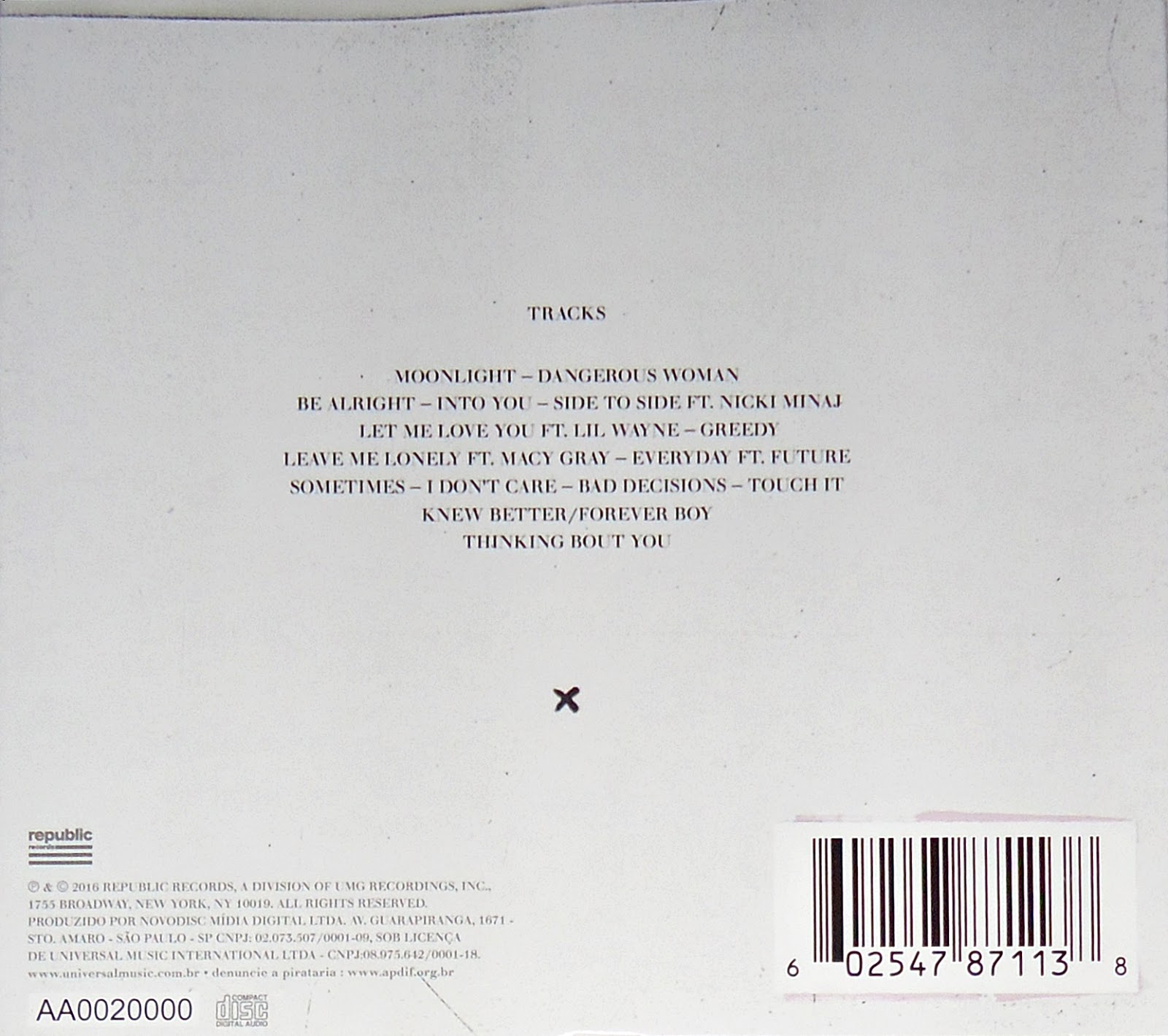 My Collection: Ariana Grande » Dangerous woman (Deluxe) [Brasil]