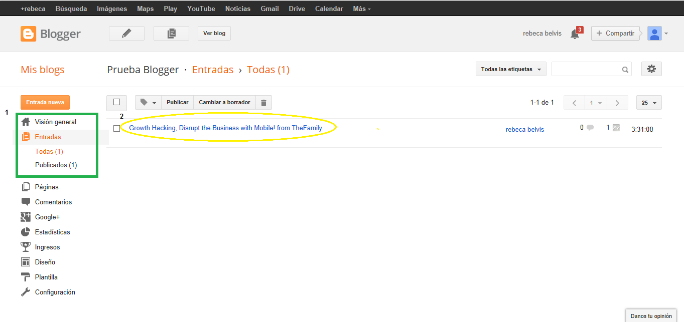 dcyaderebeca: Práctica Blogger