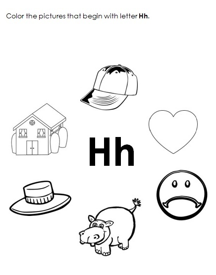 Free Printable Worksheets: The Alphabet - Letter H