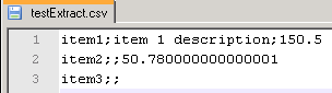 bcp "SELECT [code],[description],[price] FROM [TestDB1].[dbo].[product]" queryout "c:tmptestExtract.csv" -c -C 1253 -t ; -S ".SQL2K14" -T