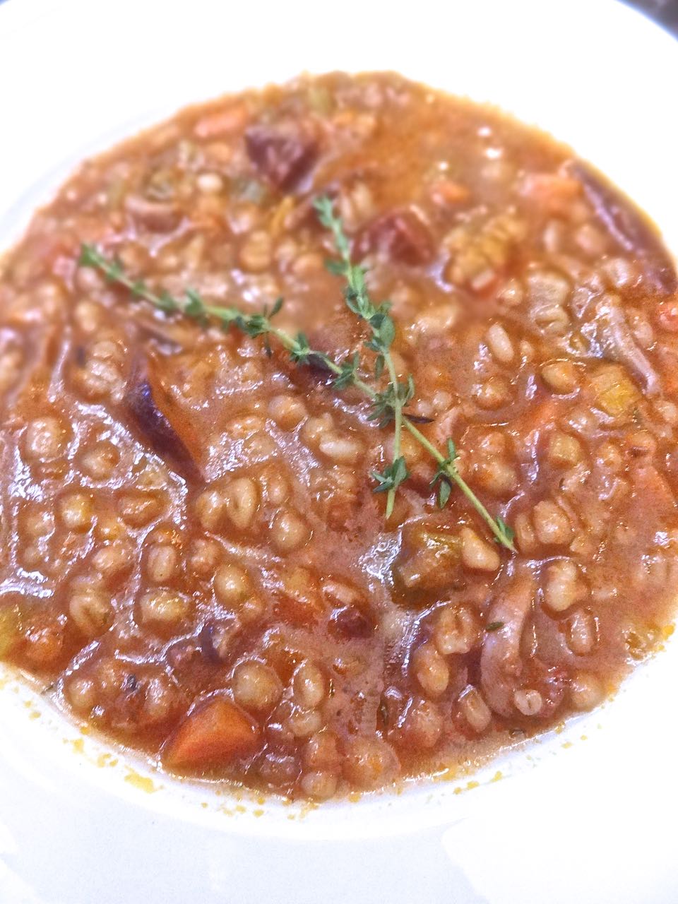 Scrumpdillyicious Beef, Barley & Shiitake Mushroom Soup