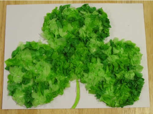 St Patrick Day Craft Using Crepe Paper St Patrick Day Craft Using Crepe Paper