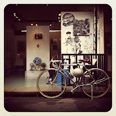 my lovely bike with my lovely shop