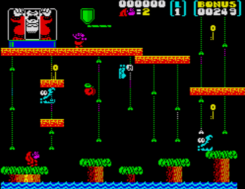 Donkey Kong Jr - Arcade port release for the ZX Spectrum by Gabriele Amore.