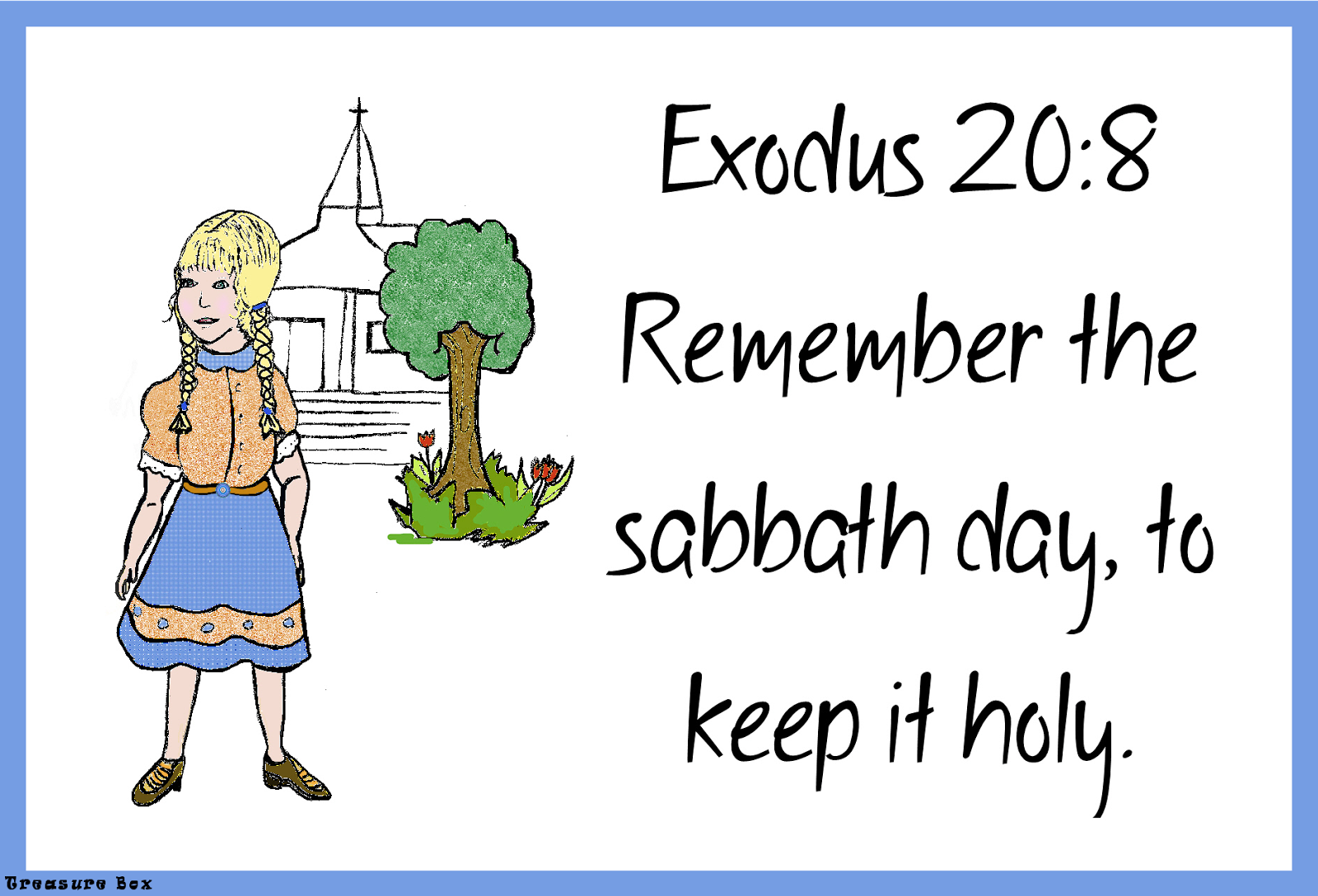 Childrens Gems In My Treasure Box Exodus 208 Keep The Sabbath Day Holy