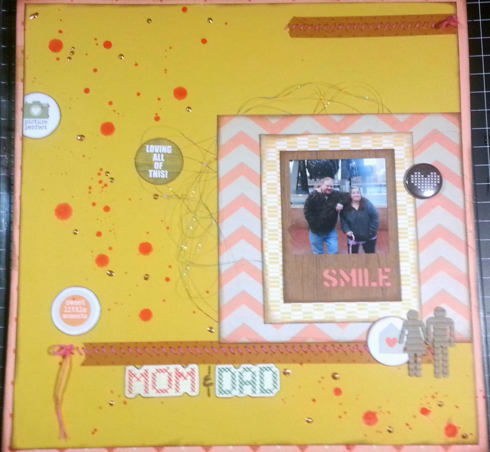 Crystal's Creative Spot: Scrapbook Layout Process-Mom & Dad