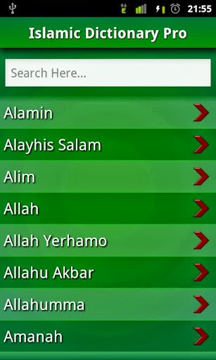 Islamic offline Dictionary Pro Free Android app - Islamic Book