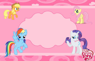 My Little Pony: Kit en Rosa para Imprimir Gratis. Para hacer invitaciones, tarjetas, marcos de fotos o etiquetas, para imprimir gratis de My Little Pony.