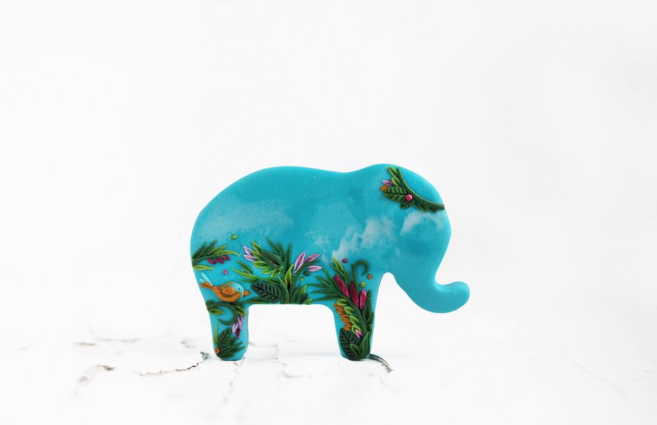 Amazing Elephant Polymer Clay Jewelry by Kni Kni / The Beading Gem