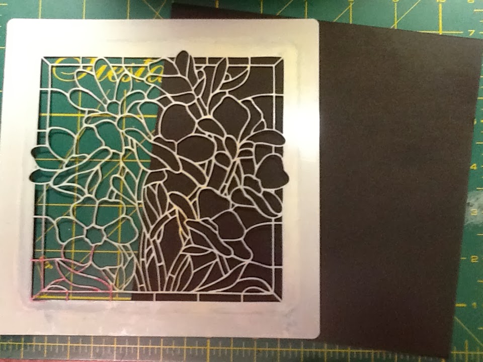 Barbara Gray's Blog. One Day at a Time. Stained Glass. New Stencil