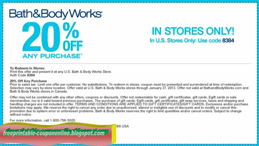 Free shipping bath and body coupon code