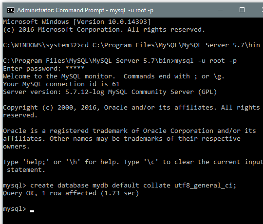 Create MySQL Database 03 Create MySQL Database 03