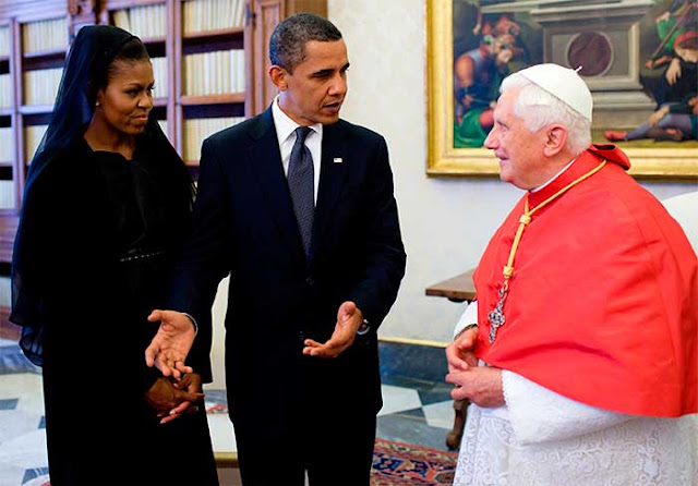 Michele, Obama e Papa