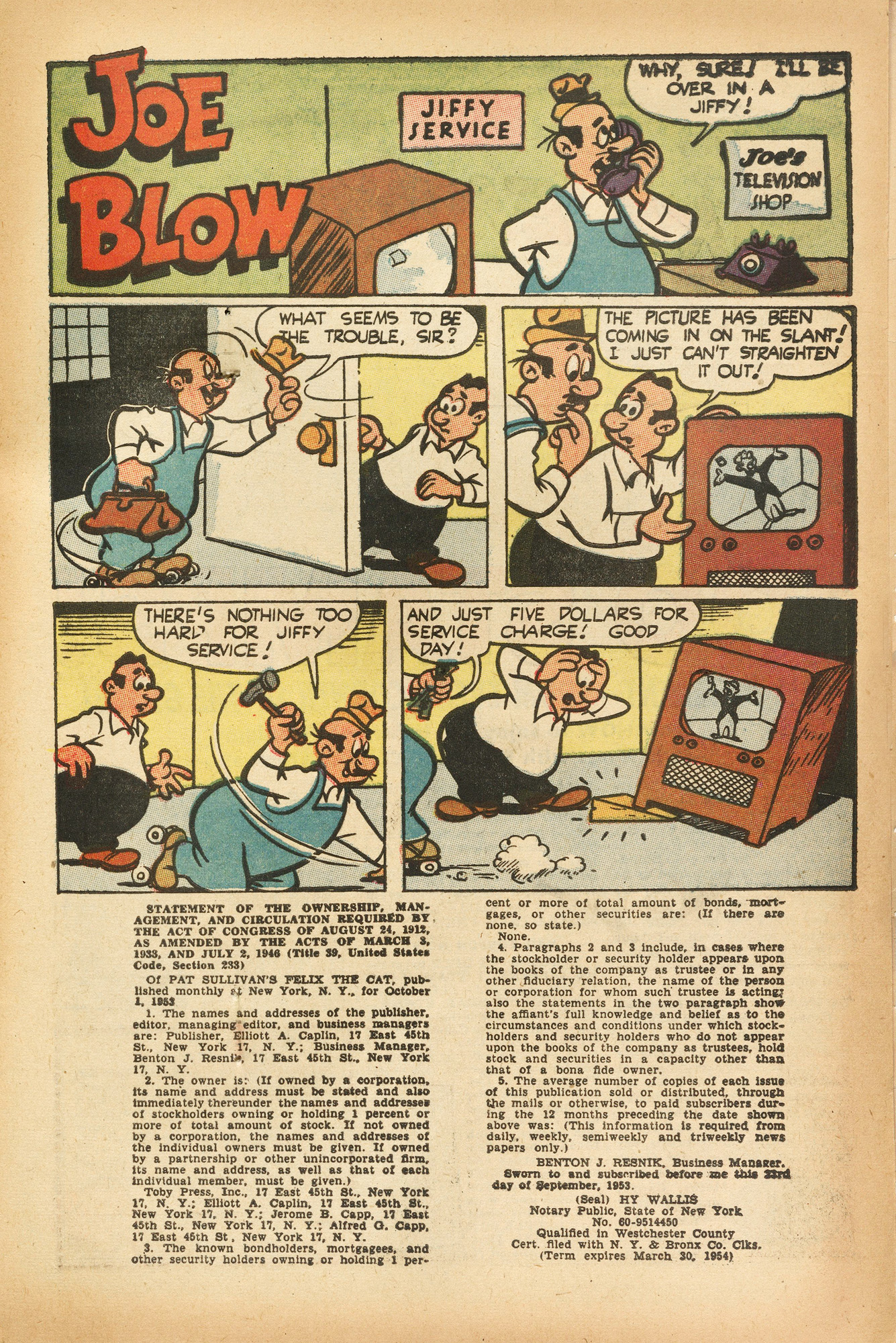 Read online Felix the Cat (1951) comic -  Issue #53 - 33