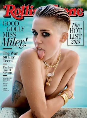 Miley Cyrus almost naked on the cover of Rolling Stone October 2013