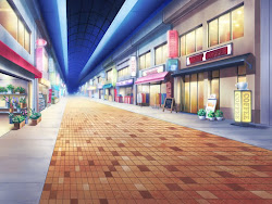 Anime Landscape: Shopping mall Anime Background