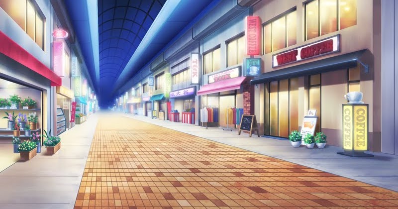 Anime Landscape: Shopping mall (Anime Background)