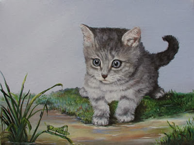 Gambar Lukisan Kucing Hitam Putih Cikimm Com