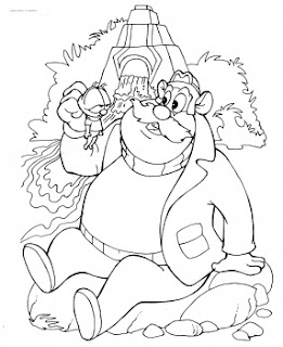 chip and dale printable coloring pages  