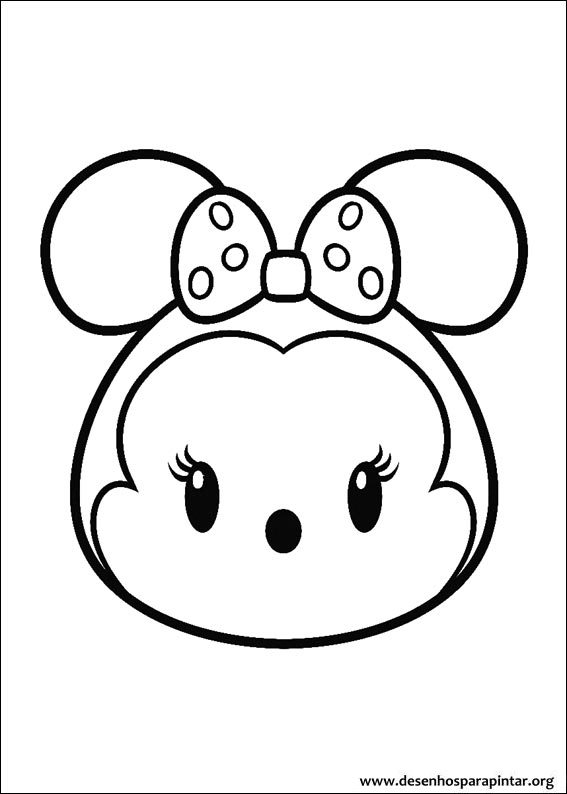 Coloring pages for kids free images: Disney Tsum Tsum free coloring