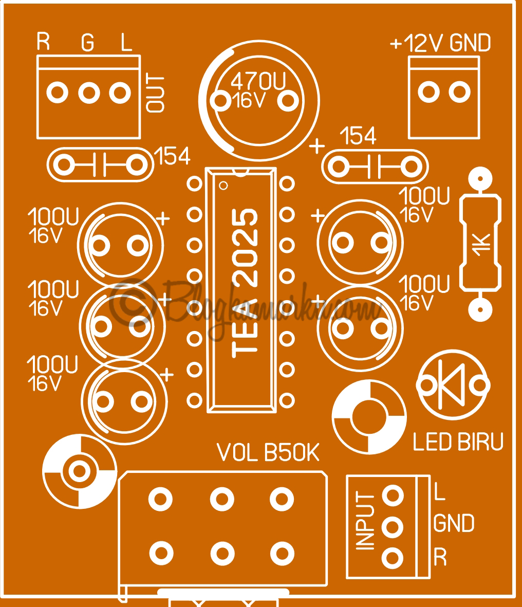 portable headphone amplifier PCB Layout BLOGKAMARKU