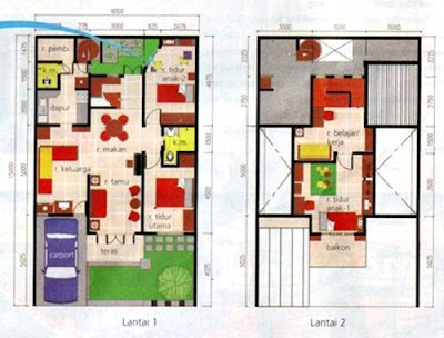 Plan Minimalist Modern 2 Floors