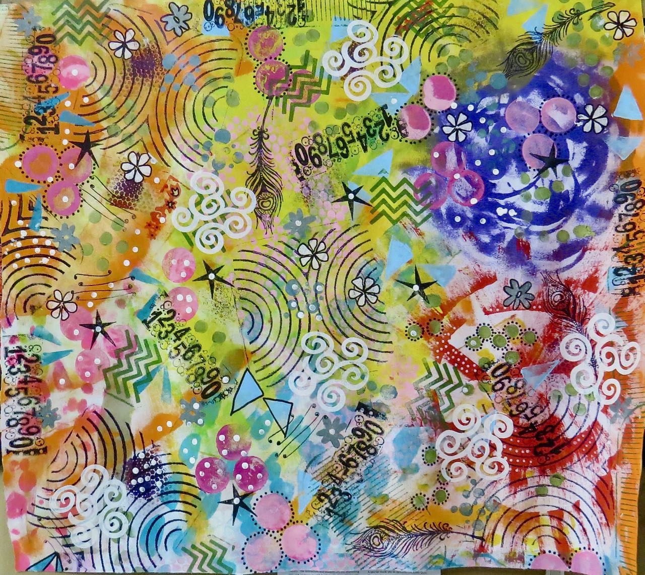 LuAnn Kessi Messy Painted Canvas...