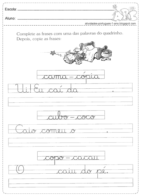 Complete as frases