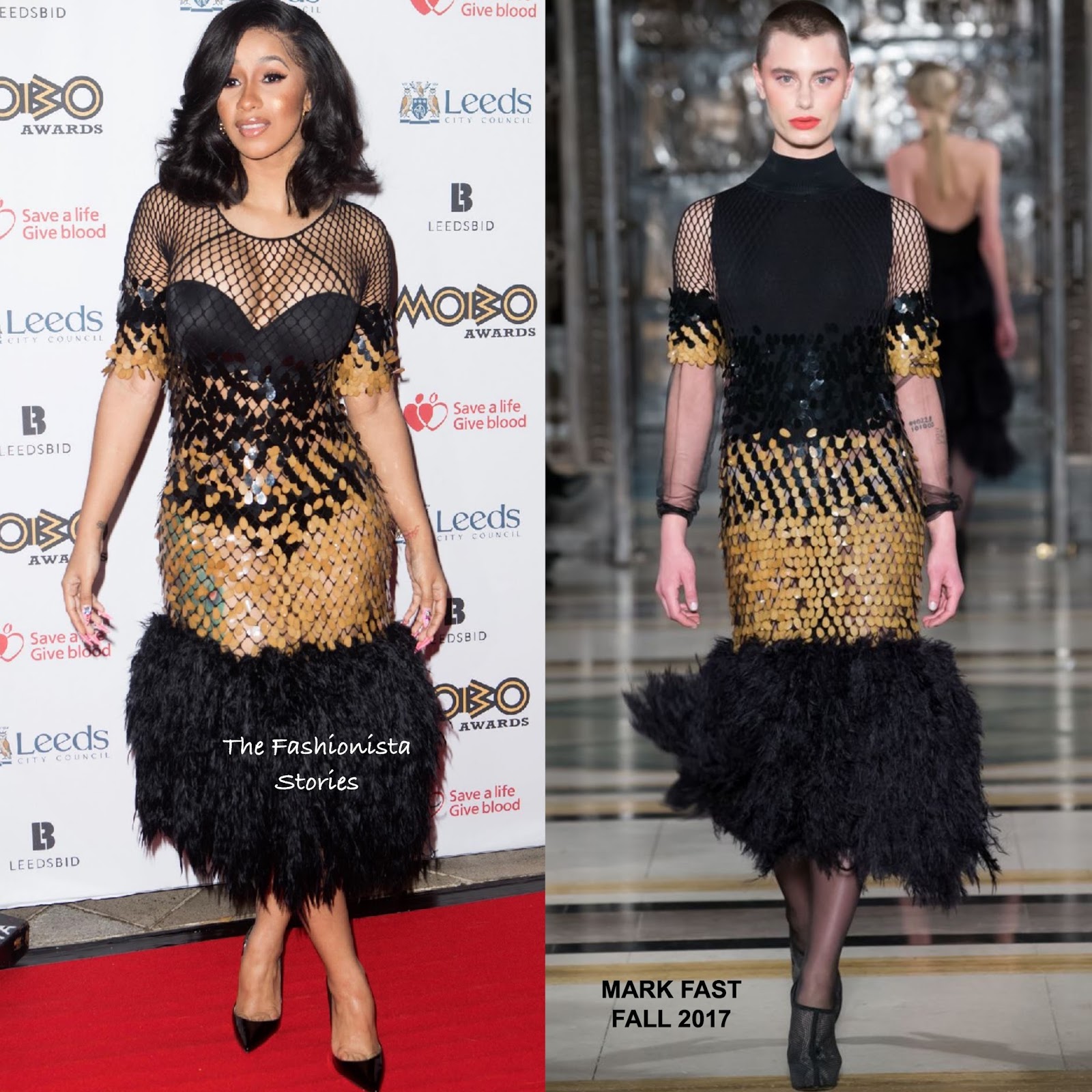 Cardi B in Mark Fast at the 2017 MOBO Awards