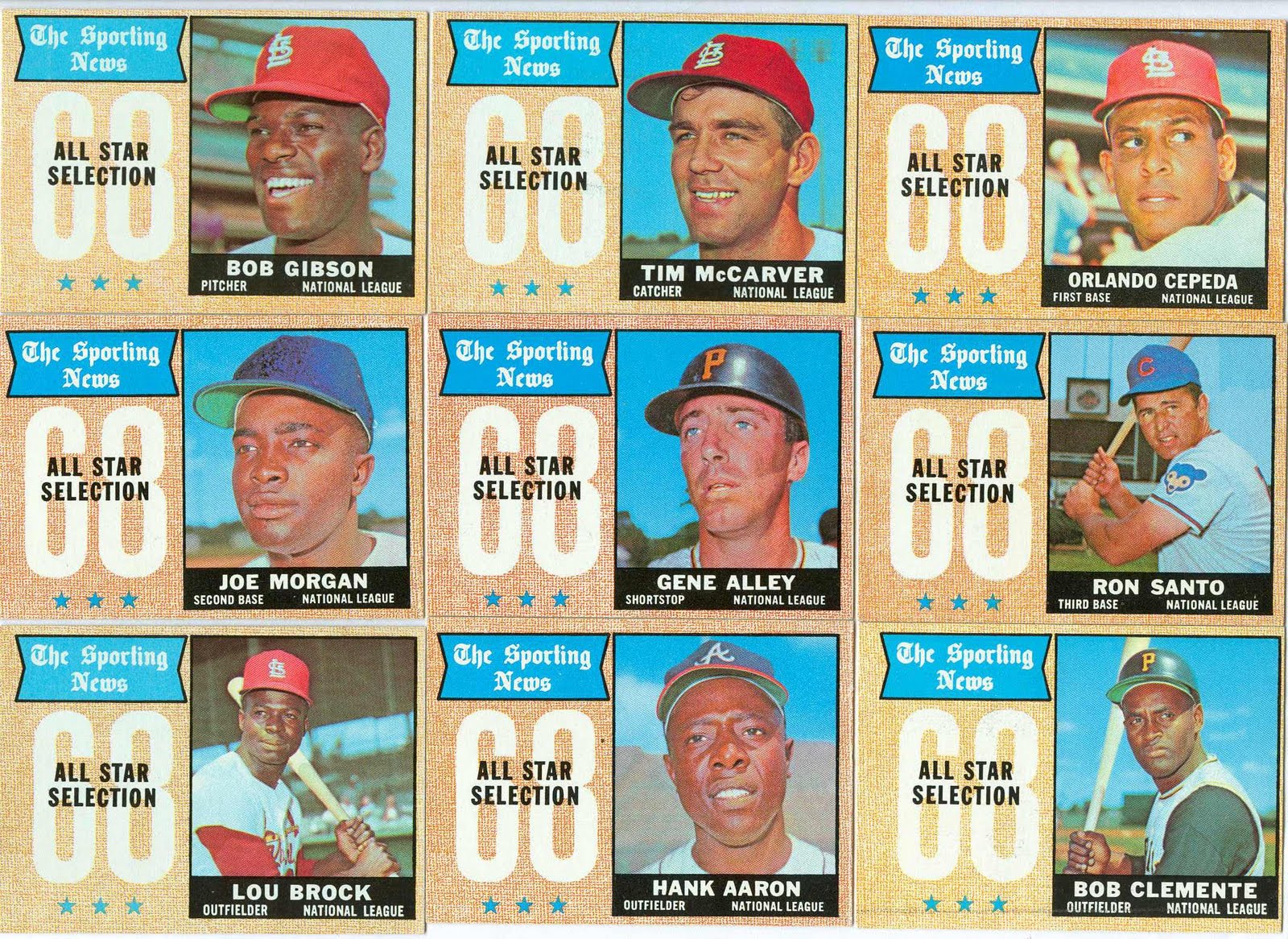 1968 Topps Baseball: All-Star Cards