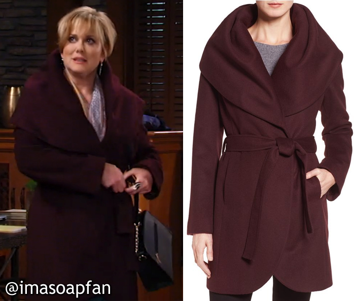 purple wrap coat