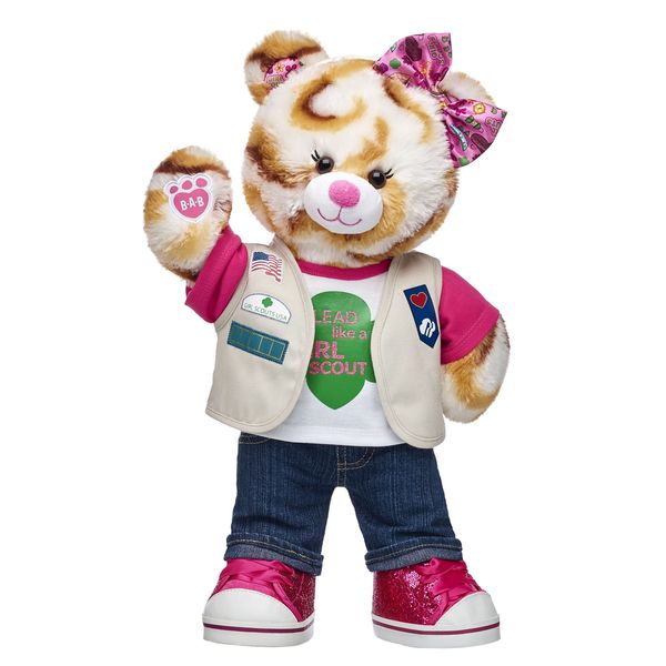 Girl Scout S'mores Campout Bear from Build-A-Bear has Cadette and Older Uniforms Available Online!