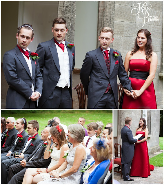 gibside wedding, national trust wedding, katie byram photography, woodland wedding, humanist wedding, bride in red, red wedding dress, alternative wedding, gibside estate wedding