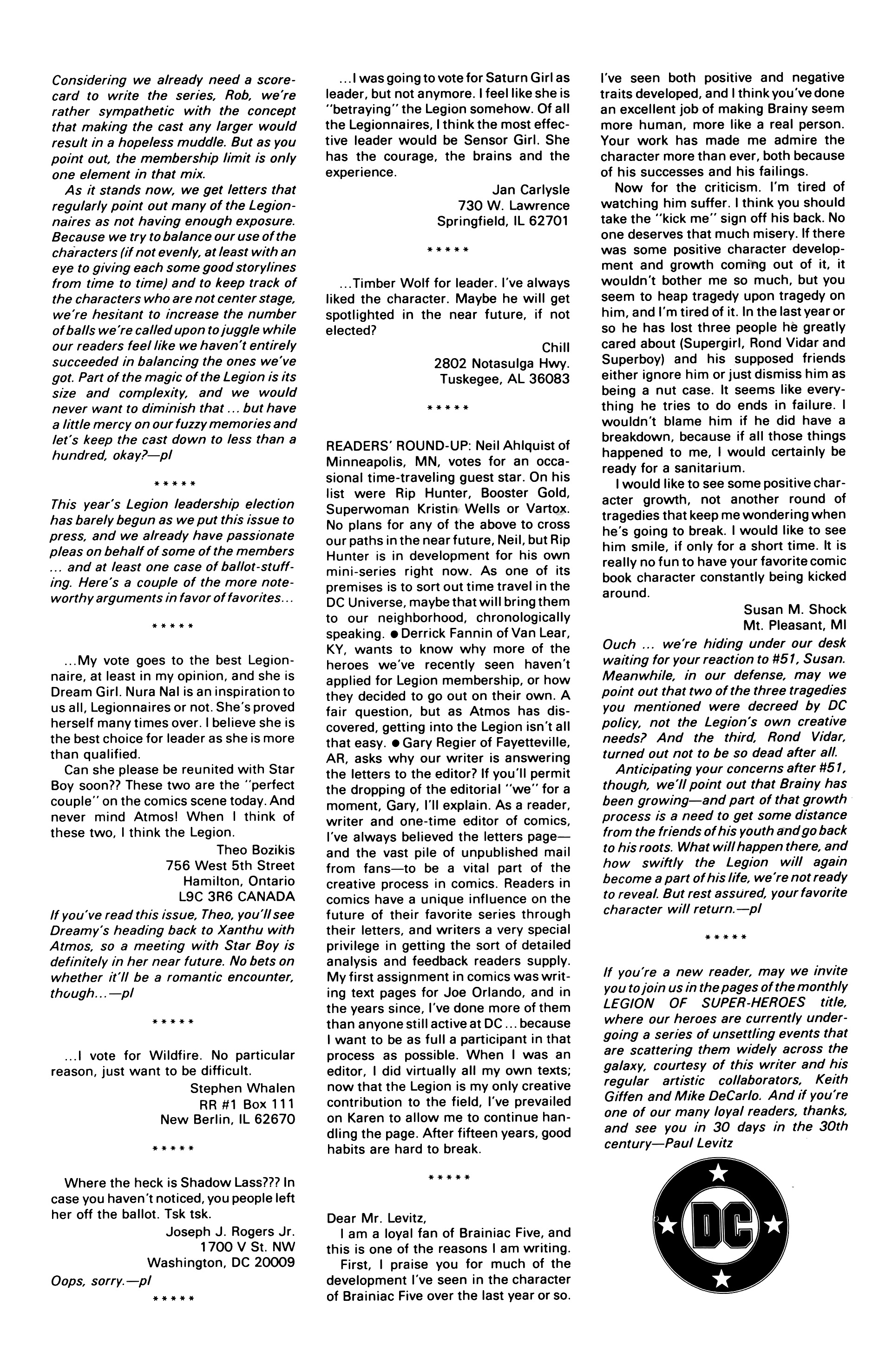 Read online Legion of Super-Heroes (1984) comic -  Issue # _Annual 4 - 46