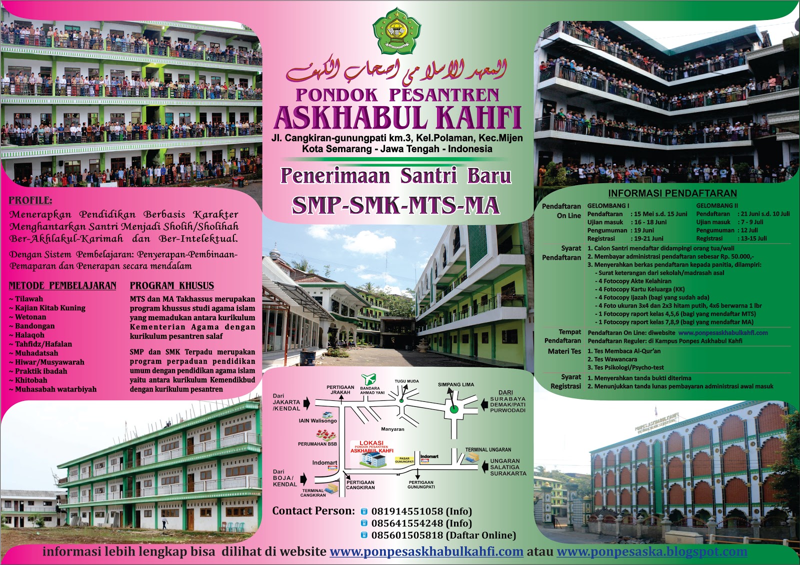 BROSUR PONPES PONDOK PESANTREN PUTRA PUTRI ASKHABUL KAHFI