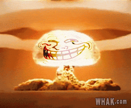 Troll Face GIF Animations For Trolling: LOLcats Meet Trolls, Atomic