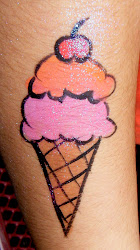 face painting ice cream cheek designs cone paint easy simple party birthday paintings idea patterns rock painted facepaint paints facepainting