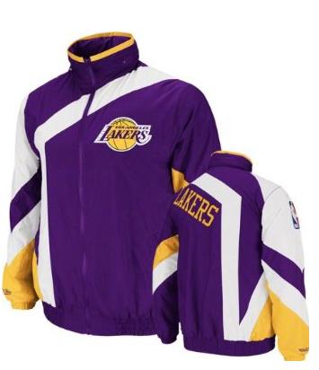 Los Angeles Lakers Purple Mitchell & Ness One-On-One Windbreaker