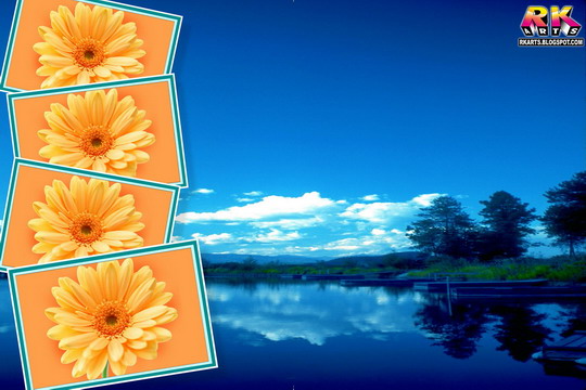 Karizma Photo album, beautiful blue sky lake background 
