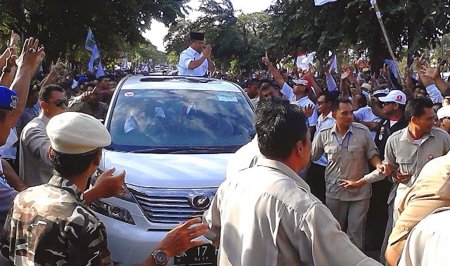 Prabowo Obati Kerinduan Ribuan Pendukungnya di Bali