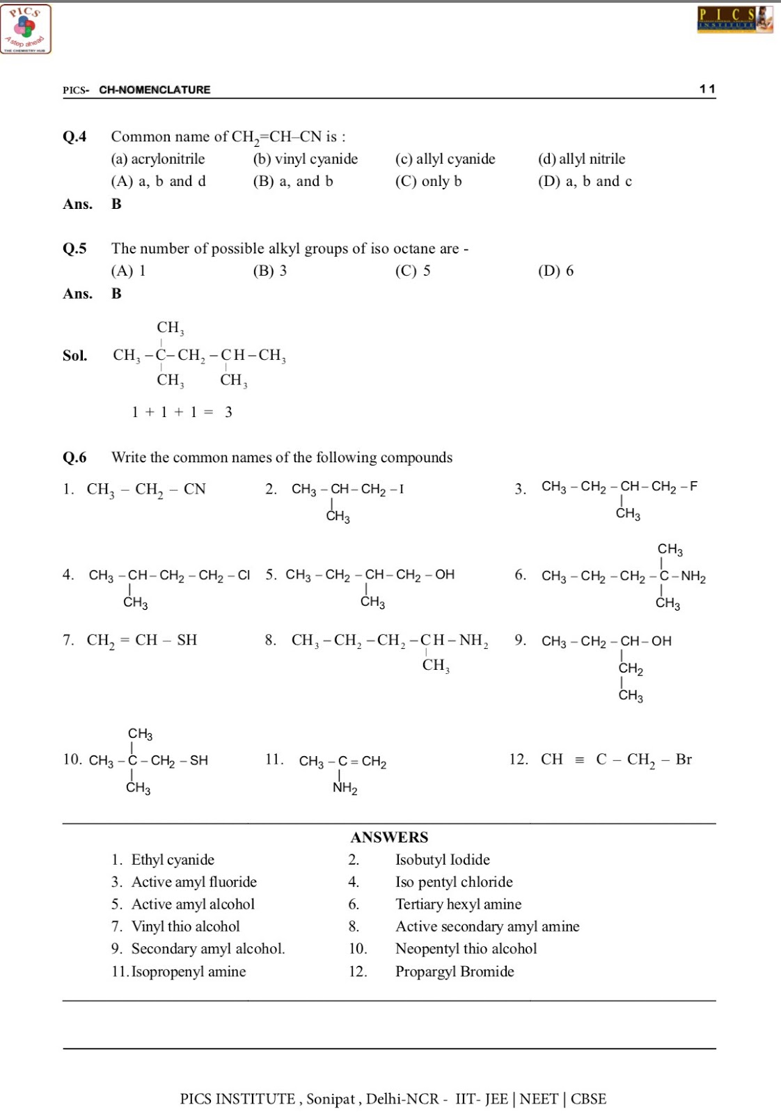 Naming organic compounds practice image
