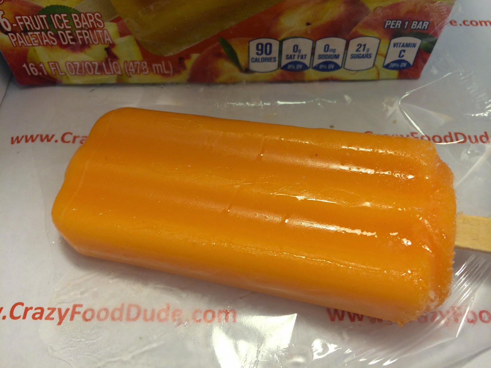 Crazy Food Dude Review Edy's (Dreyer's) Outshine Peach Fruit Bars