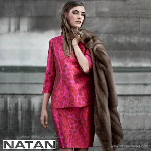 Queen Maxima Style NATAN Animal Print Dress - Winter 2015