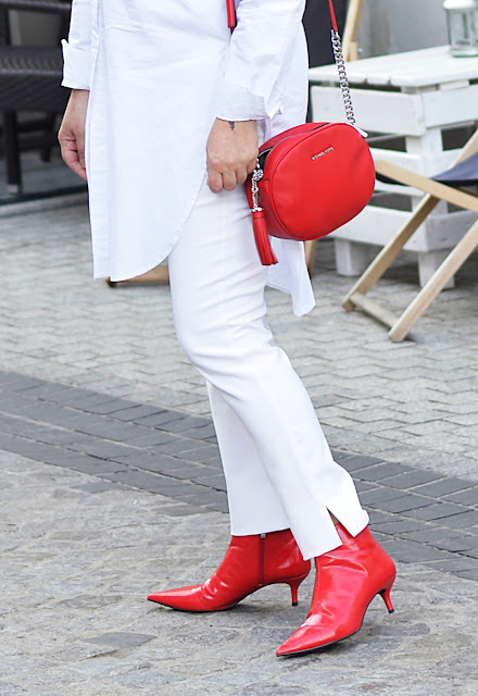 Czerwone Botki Zara, Red boots Zara  