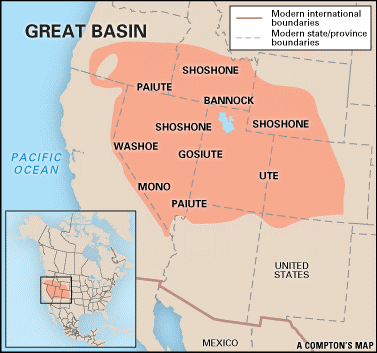 Mapa Shoshone