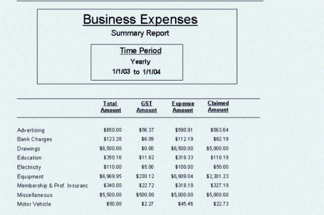 Excel templates format business expense tracker templates