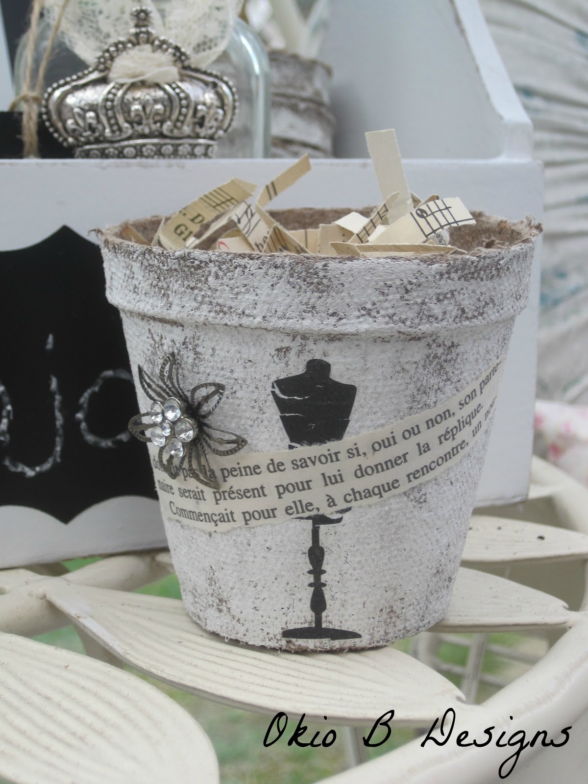 Broken Dress Form Peat Pot Okio B Designs