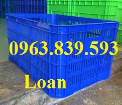 Bán rổ nhựa công nghiệp, rổ nhựa chữ nhật đựng trái cây giá cạnh tranh 0963.839.593 004