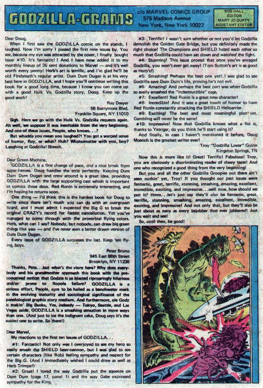Read online Godzilla (1977) comic -  Issue #15 - 19